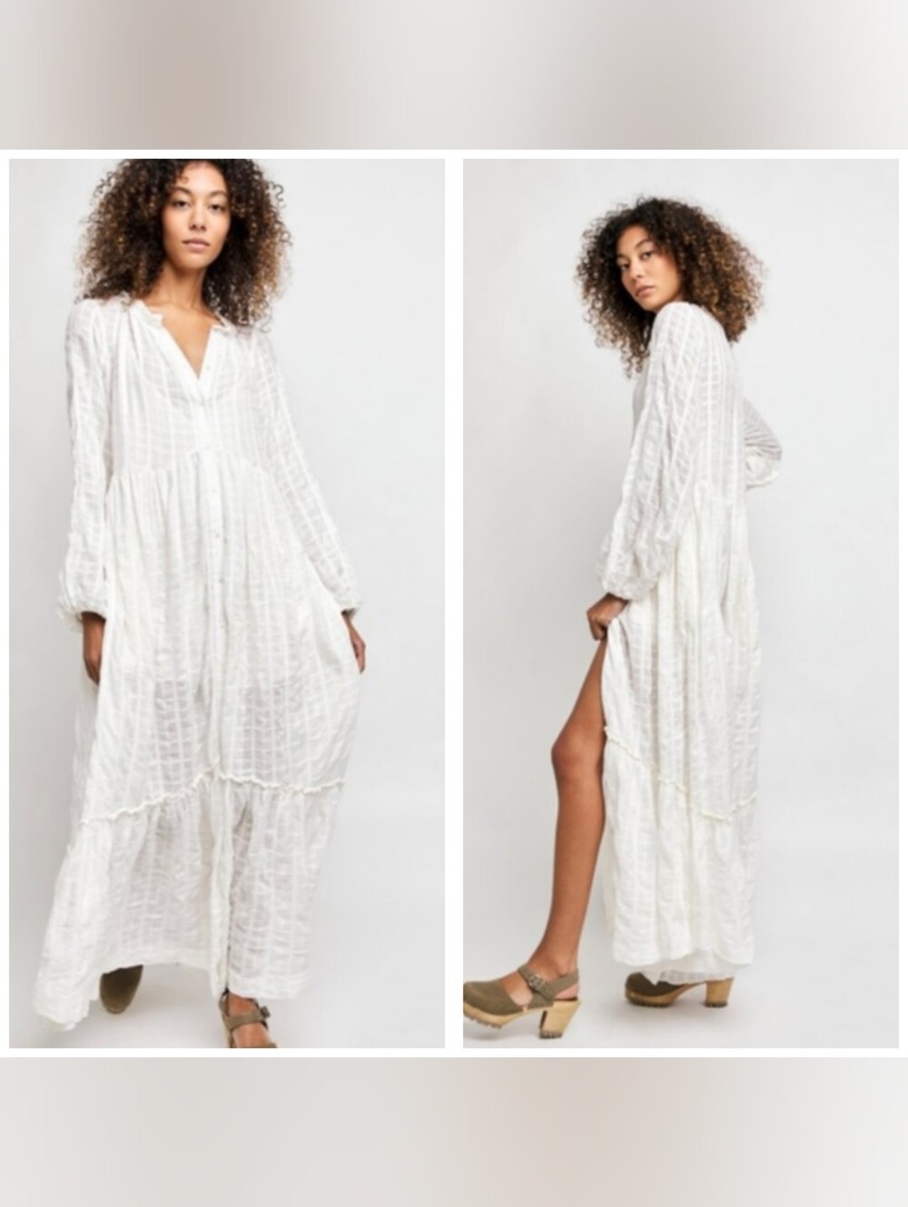 NEW Free People Edie Dress Ivory Size S Boho Flowy